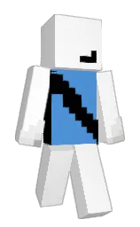 white and havelock blue Minecraft skin — Classic model