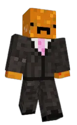 meteor and carrot orange Minecraft skin — Classic model — first worn by RiverFullOfWater