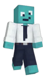 Quiltixx's Minecraft skin wearing the Purple Heart cape