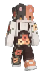 woody brown and dawn pink Minecraft skin — Slim model — first worn by Miniprism