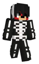 heavy metal and log cabin Minecraft skin — Classic model — first worn by REAL_frroxyYT