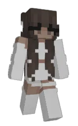 silver and silver sand Minecraft skin — Slim model