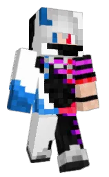 white and cod gray Minecraft skin — Classic model — first worn by Sharkii24