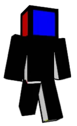 black and white Minecraft skin — Classic model