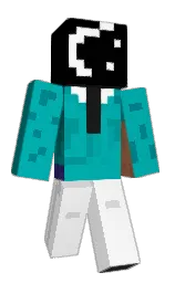 white and black Minecraft skin — Classic model