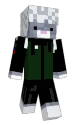 black and catskill white Minecraft skin — Classic model
