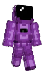 black and vivid violet Minecraft skin — Classic model — first worn by GyroBlast