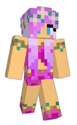 chardonnay and brilliant rose Minecraft skin — Classic model — first worn by voiIet