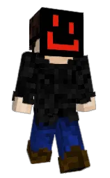 black and cod gray Minecraft skin — Slim model