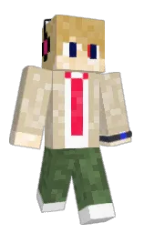 white and akaroa Minecraft skin — Classic model