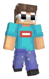 black and turquoise Minecraft skin — Classic model