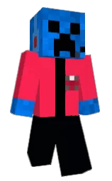radical red and blue charcoal Minecraft skin — Classic model — first worn by NinjaAvengerRLM