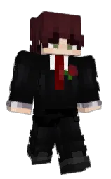 woodsmoke and black Minecraft skin — Slim model