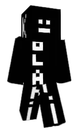 black and white Minecraft skin — Classic model