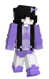 cod gray and lilac bush Minecraft skin — Slim model — first worn by Iuaiti