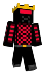 black and torch red Minecraft skin — Classic model — first worn by Lord_Hansen_98