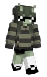 black and heavy metal Minecraft skin — Slim model