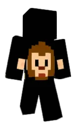 black and cod gray Minecraft skin — Classic model — first worn by littlemonkeytwin