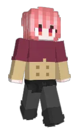 solid pink and straw Minecraft skin — Slim model — first worn by TsukasaTsukuyomi