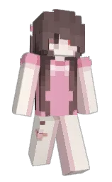 linen and oyster pink Minecraft skin — Slim model — first worn by Famouz