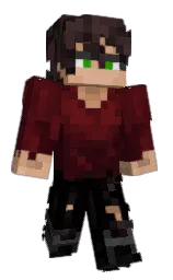 black and aubergine Minecraft skin — Classic model
