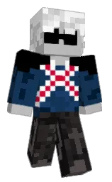 silver and blue zodiac Minecraft skin — Classic model