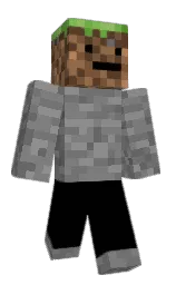 black and gray Minecraft skin — Classic model