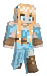 blizzard blue and fountain blue Minecraft skin — Classic model — first worn by Titaniaa_Weder