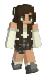 black marlin and beige Minecraft skin — Slim model