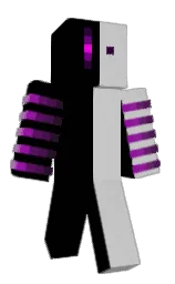 black and silver Minecraft skin — Classic model
