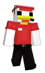 white and cardinal Minecraft skin — Classic model