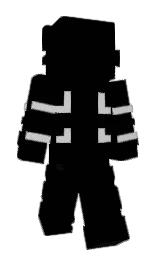 black and cod gray Minecraft skin — Classic model