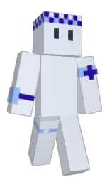 black squeeze and jordy blue Minecraft skin — Classic model