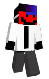 black and white Minecraft skin — Classic model
