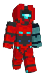 red and outer space Minecraft skin — Classic model