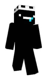 black and white Minecraft skin — Classic model