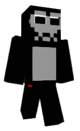 black and alabaster Minecraft skin — Slim model — first worn by Vrboy1234
