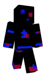 black and blue Minecraft skin — Slim model