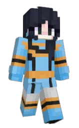 jordy blue and cornflower blue Minecraft skin — Slim model — first worn by Onewildpigcat