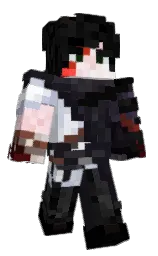 DESTIMONT's Minecraft skin wearing the Purple Heart cape