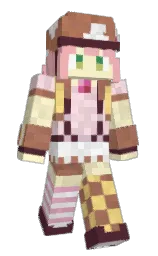 livid brown and mandys pink Minecraft skin — Slim model
