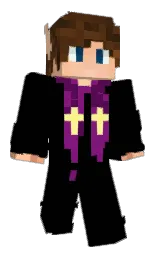 black and violet eggplant Minecraft skin — Classic model — first worn by MILOSZXD122