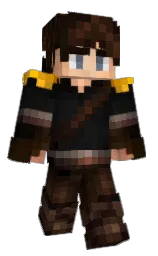 black and cod gray Minecraft skin — Classic model — first worn by midgh