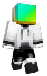 black and white Minecraft skin — Classic model