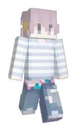 periwinkle gray and lynch Minecraft skin — Slim model — first worn by Floriato