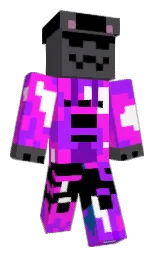 black and gravel Minecraft skin — Classic model — first worn by TigerPlayer2