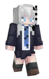steel gray and silver sand Minecraft skin — Slim model