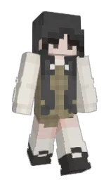 Lelen1001's Minecraft skin wearing the 15th Anniversary cape