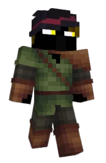 Front of Calverin's skin