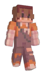 copper rose and red damask Minecraft skin — Slim model — first worn by LeoMeepMeep2